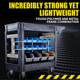 Mobile Parts Bin Utility Trolley, 32 Bins