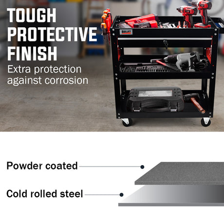3 Tier Steel Tool Trolley Cart screwdriver rack