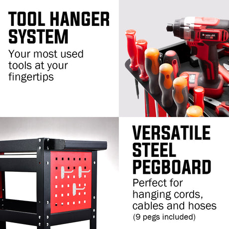 3 Tier Steel Tool Trolley Cart dimensions