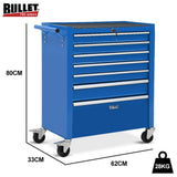 Malham Tool Chest, 7 Drawer, Blue