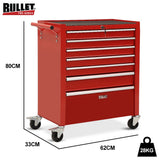 Malham Tool Chest, 7 Drawer, Red