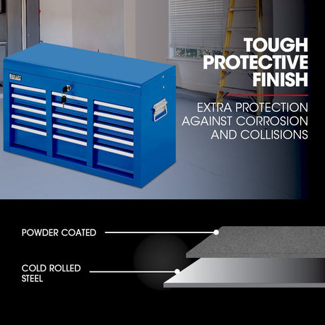 Kilnsey Tool Chest, 9 Drawer, Blue