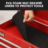 Buckden Tool Chest, 9 Drawer, Red