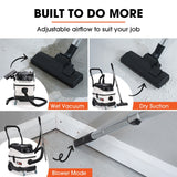 Commercial 30L wet and dry dust extractor vacuum, view 6