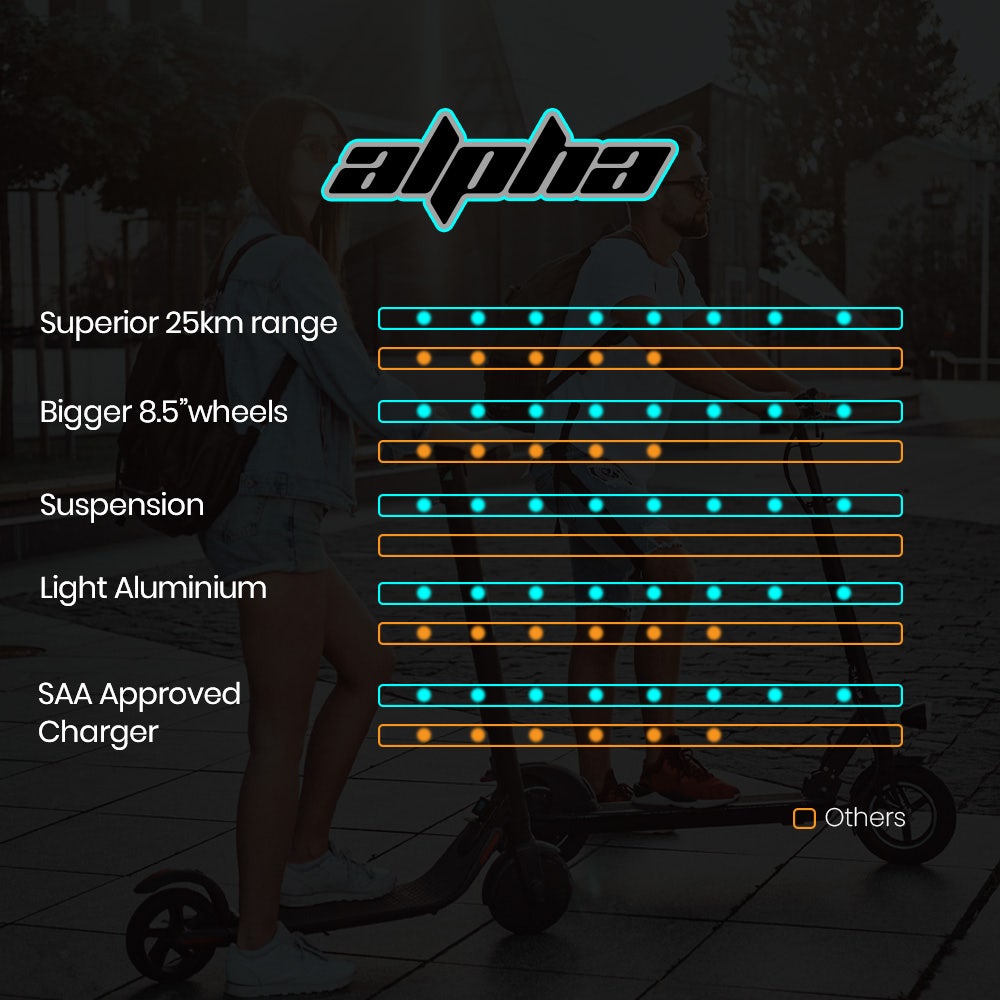 Groningen Electric Scooter, 350W, 25km Range, Black