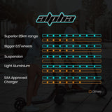 Groningen Electric Scooter, 350W, 25km Range, Black