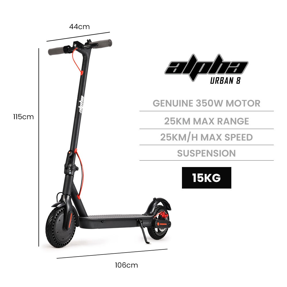 Groningen Electric Scooter, 350W, 25km Range, Black