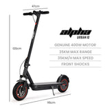 Haarlem Electric Scooter, 350W, 35km Range, Black