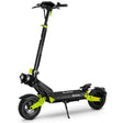 Utrecht folding electric commuter scooter in black green with dual suspension
