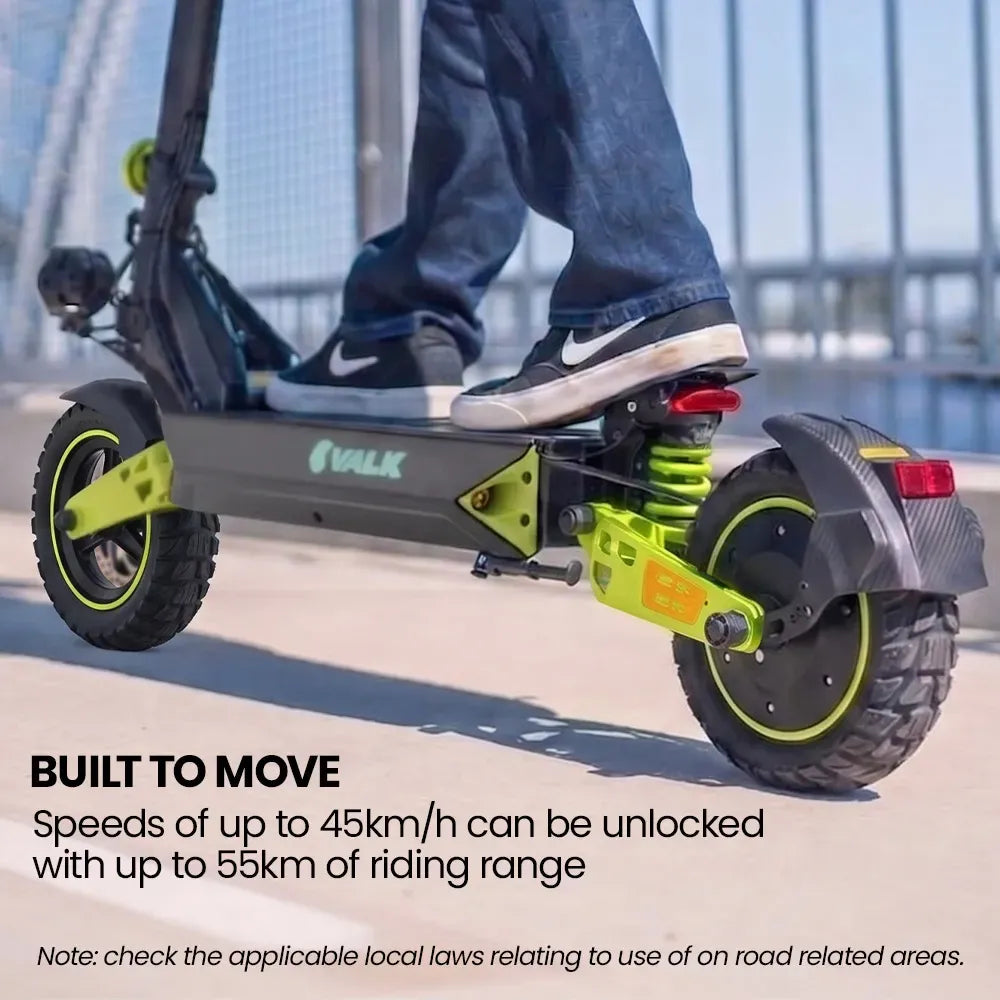 Utrecht Electric Scooter, 500W, 55km Range, Black Green