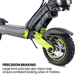 Utrecht Electric Scooter, 500W, 55km Range, Black Green