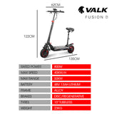 Eindhoven Electric Scooter, 800W, 50km Range, Silver Black