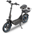 Leiden black seated electric commuter scooter with 14 inch tyres