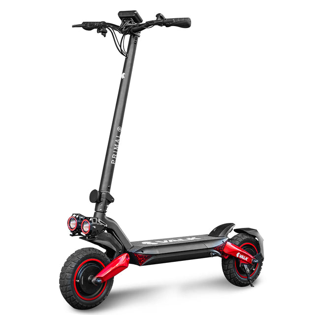 Gouda black red dual motor electric scooter with mono shock suspension