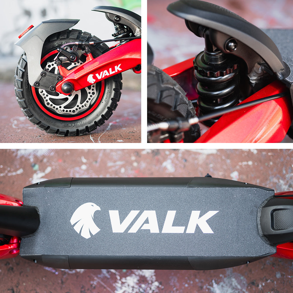 Gouda Dual Motor Electric Scooter, 1600W, 60km Range, Black Red