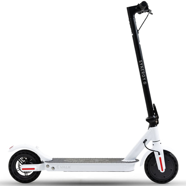 Maastricht white lightweight folding electric commuter scooter