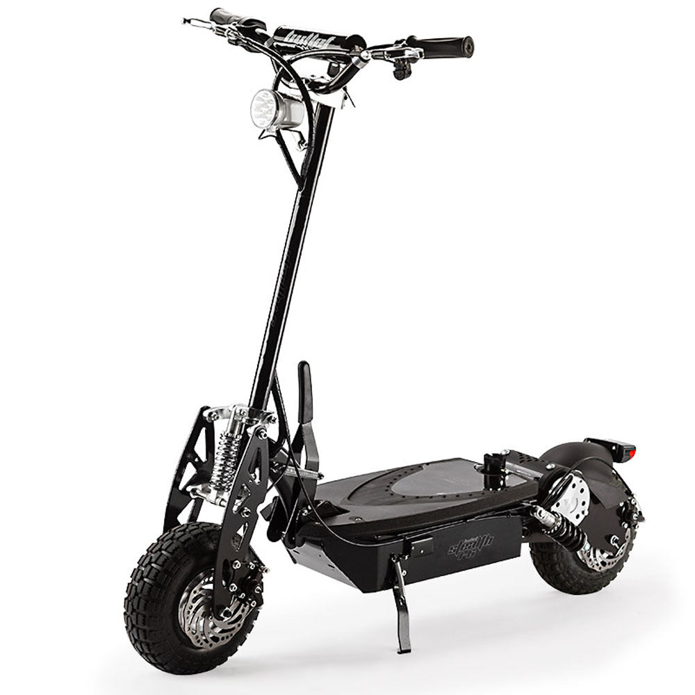 Zwolle black 1000W turbo electric scooter with knobby tyres