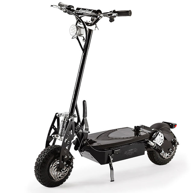 Zwolle black 1000W turbo electric scooter with knobby tyres