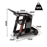 Sabden Welding Cart Trolley, 3 Shelf, Steel, 50kg Capacity