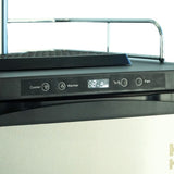 Internal light showing keg connections inside the kegerator
