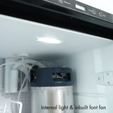 Kegerator installed under a counter in a home bar