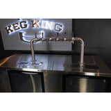 Dixel digital controller and recessed door handles on the keg fridge