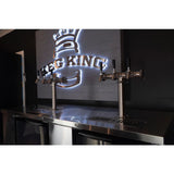 Two counter top font ports on the commercial keg fridge bench