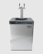 160 L double tap kegerator beer fridge with stainless steel taps