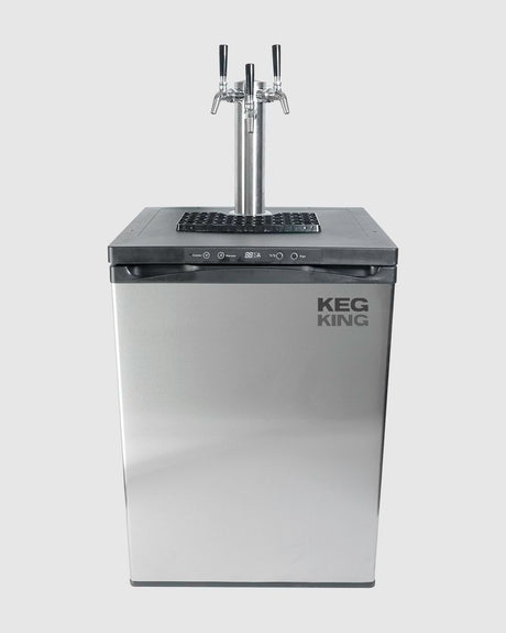 160 L triple tap kegerator beer fridge with stainless steel taps
