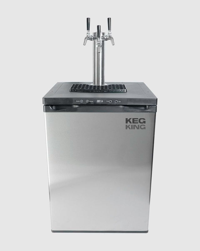 160 L triple tap kegerator beer fridge with stainless steel taps