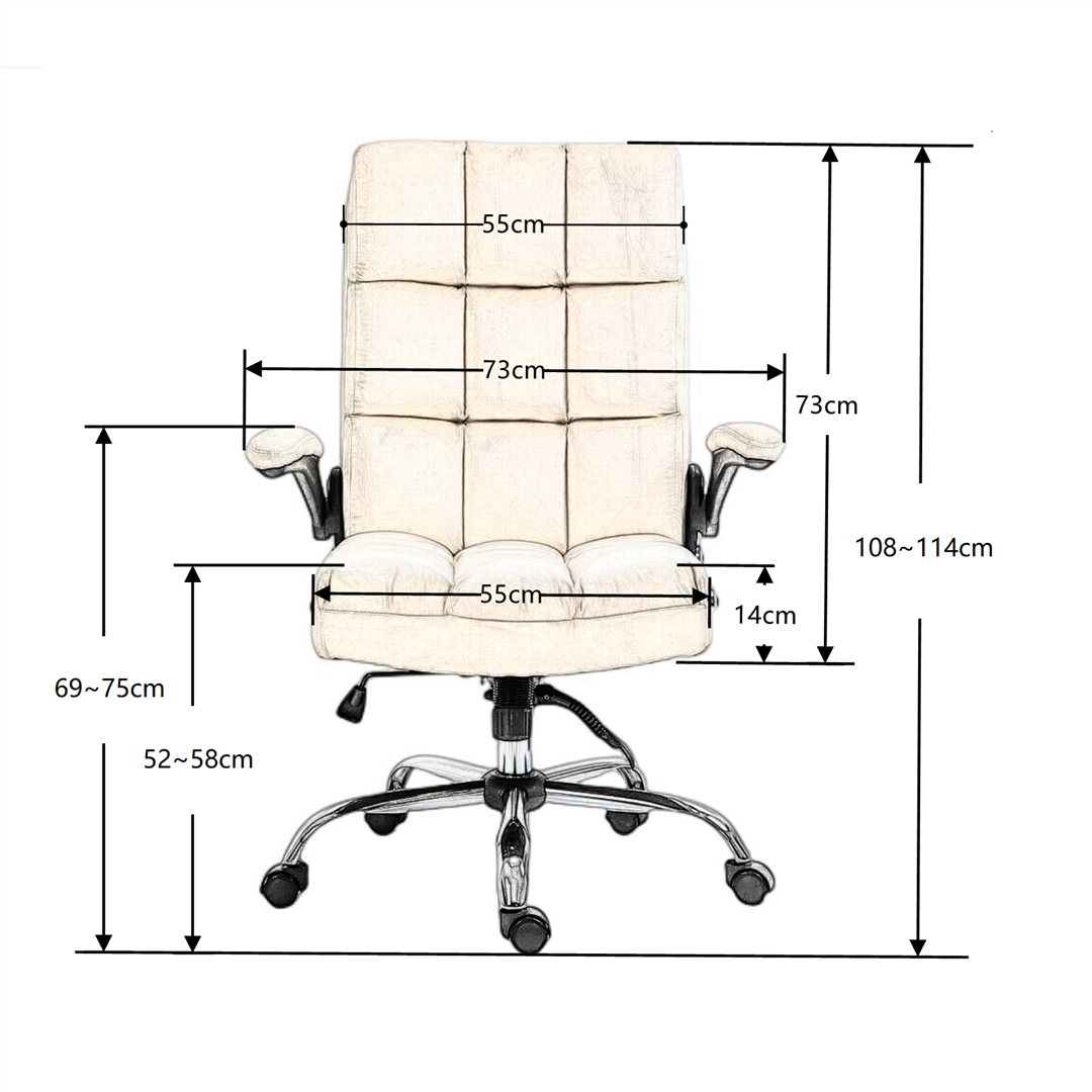 Ergonomic Velvet Swivel Office Chair