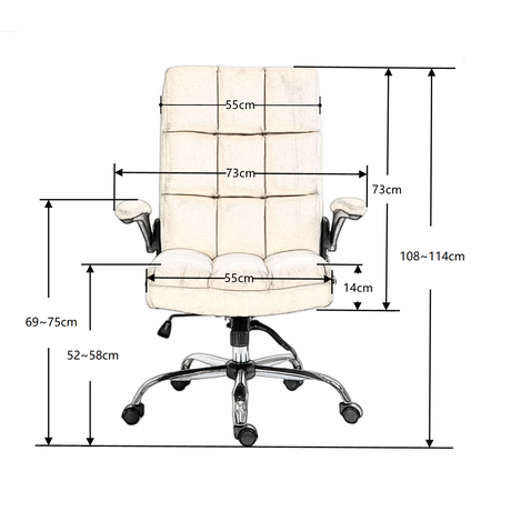 Ergonomic Velvet Swivel Office Chair