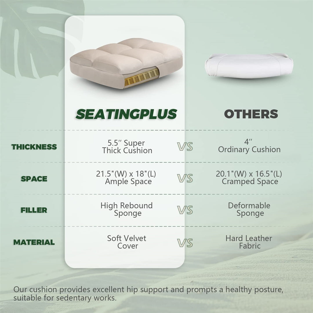 Ergonomic Velvet Swivel Office Chair