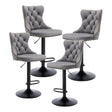 Height adjustable velvet nailhead swivel bar stools set of 4 — Allure Home Collections