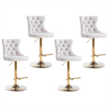 Velvet swivel bar stool at kitchen counter — Allure Home Collections