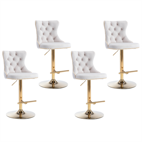 Velvet swivel bar stool at kitchen counter — Allure Home Collections