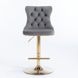 Velvet bar stool seat close-up showing padded finish — Allure Home Collections