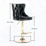 Velvet swivel bar stool in contemporary kitchen setting — Allure Home Collections