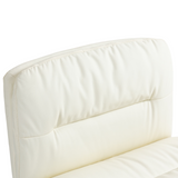 Beige Faux Leather Office Chair