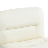 Beige Faux Leather Office Chair