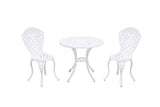 White aluminium outdoor chair