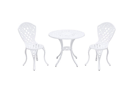 White aluminium outdoor chair