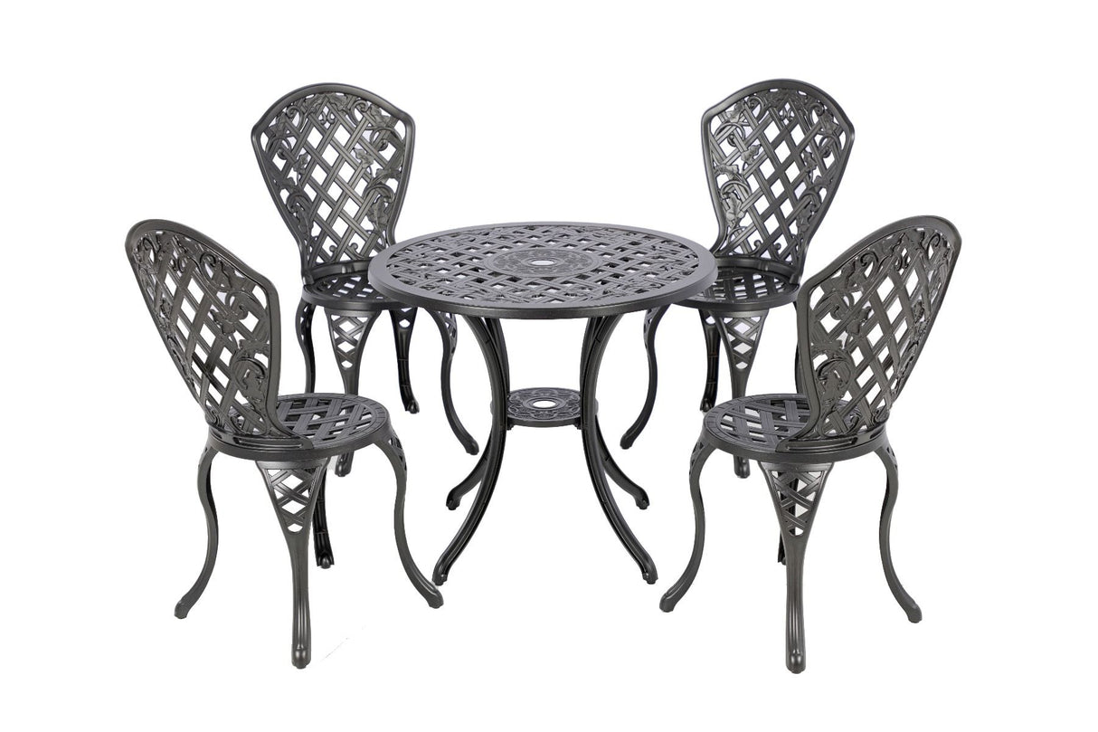 Black aluminium outdoor chair