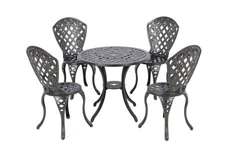 Black aluminium outdoor chair