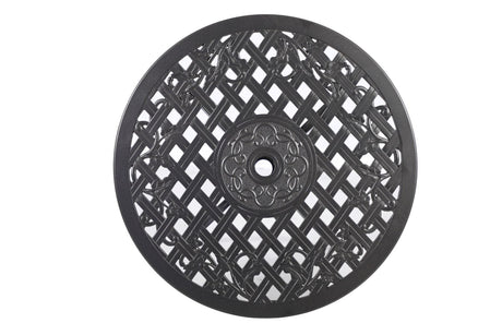 Black aluminium outdoor table