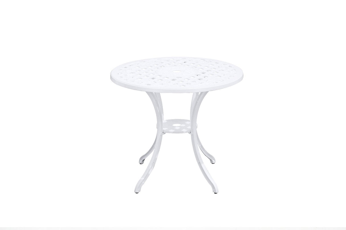 Aldinga Aluminium Outdoor Dining Table, White 79cm