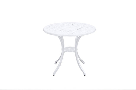 Aldinga Aluminium Outdoor Dining Table, White 79cm