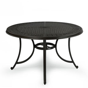 Myponga Cast Aluminium Outdoor Dining Table, Sand Black 120cm