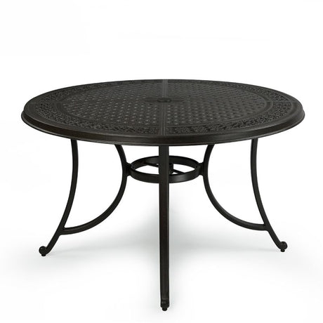 Myponga Cast Aluminium Outdoor Dining Table, Sand Black 120cm