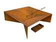 Aldinga rustic mild steel square fire pit 70cm with ash tray for backyard